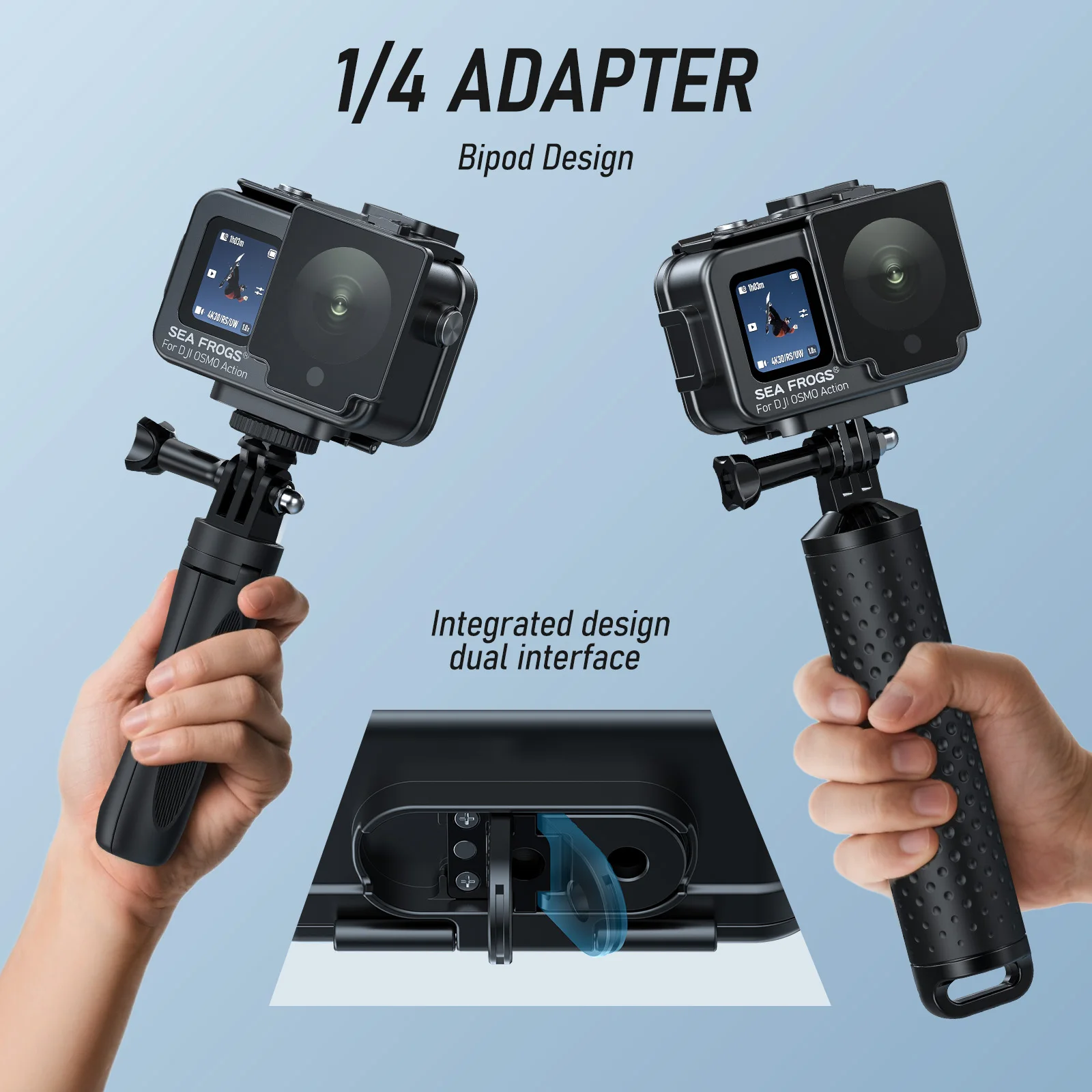 

Водонепроницаемый корпус из алюминиевого сплава Seafrogs для DJI ACTION 5/4/3, оборудование для подводной съемки, водонепроницаемый корпус для камеры, 60 м