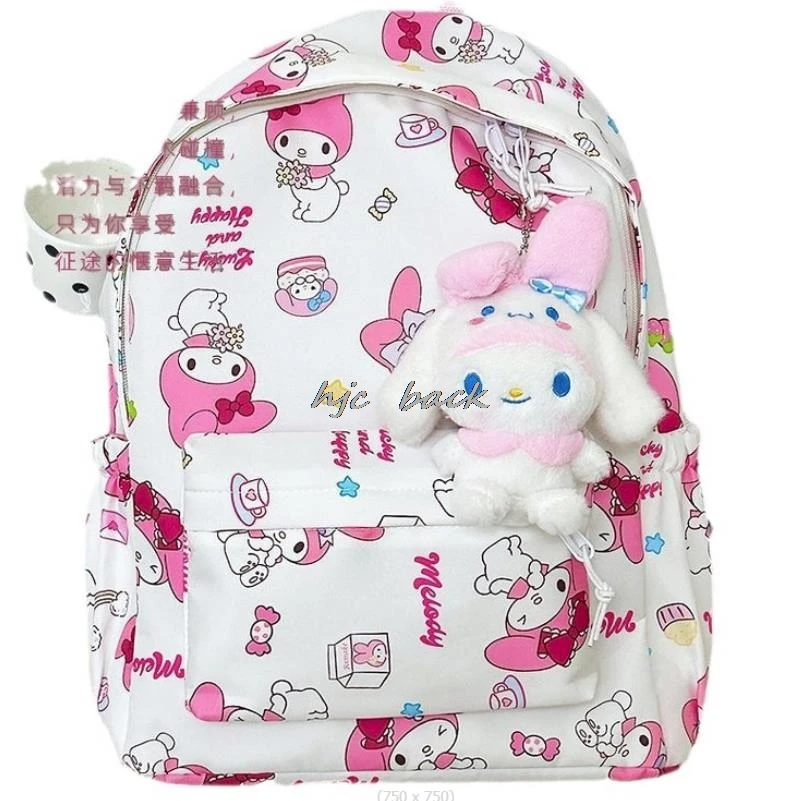 Lovely Kuromi Melody Ladies Large Capacity Backpack Girls Backpack Casual Waterproof Nylon Backpack Fashion Travel Bag School