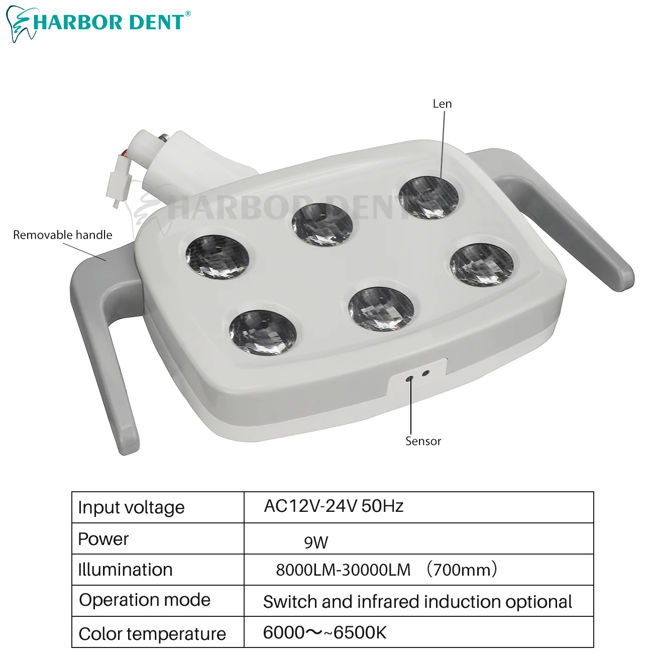 Dental Induction Light Operation Lamp Dentist 6LED Oral Lamp For Dentistry Unit Chair Equipment Teeth Whitening Oral Tool AC12V