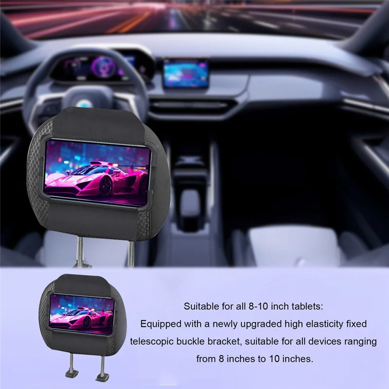 Practical-Upgrade Tablet Holder For Car, Fits 8-10 Inch Tablets, For Car Headrest Mount For Back Seat, For Car Tablet Mount For