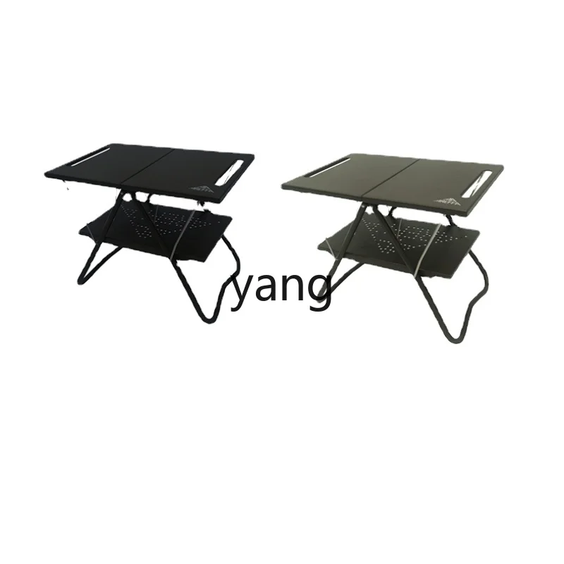 L'm'm Outdoor Folding Table Double-Layer Aluminum Plate Table Camping Folding Table Picnic Field