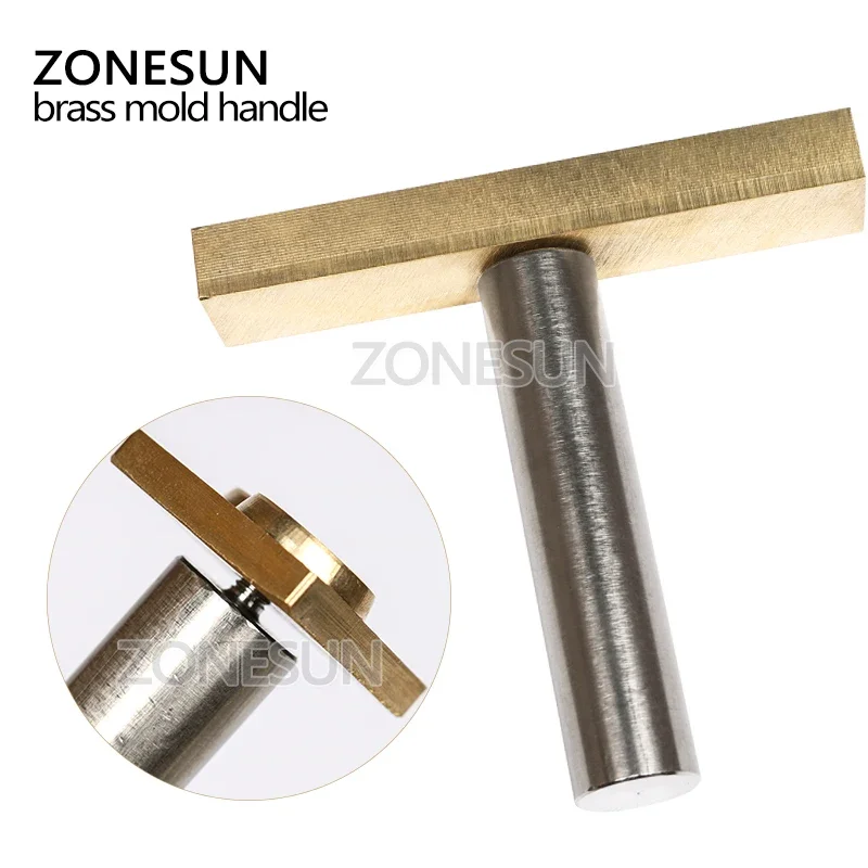 

Ручка для тиснения кожи ZONESUN из нержавеющей стали (для холодного прессования), ручка для индивидуального кожаного штампа