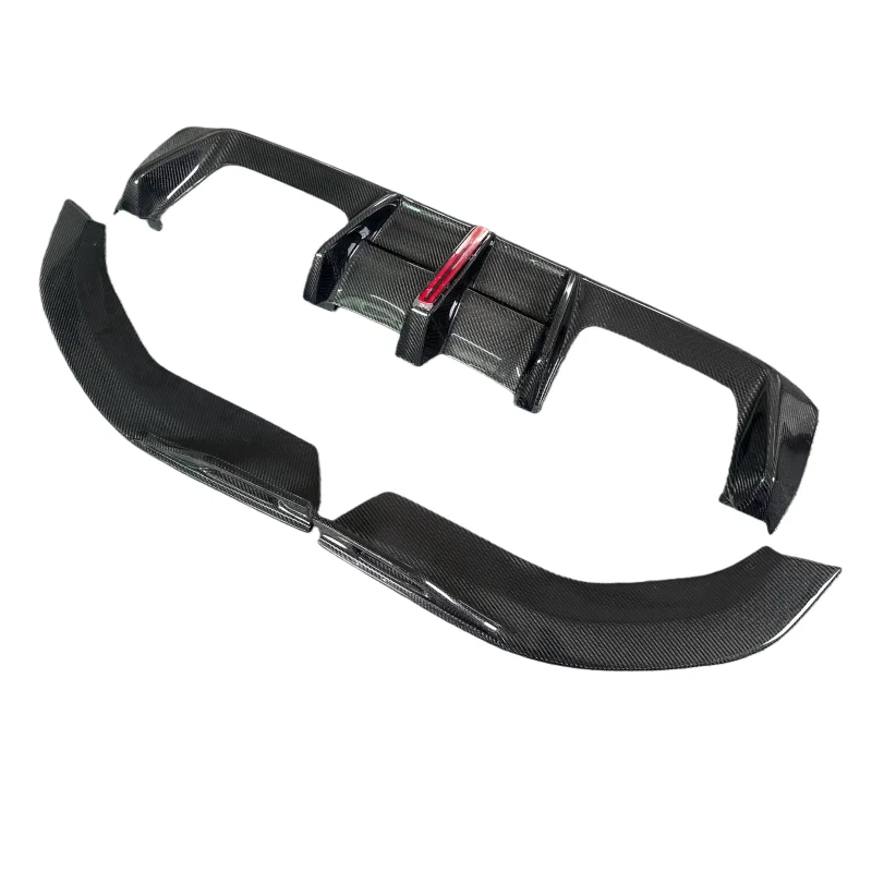 

Used for BMW M3 M4 G80 G82 G83 Upgrade AE Style Carbon Fiber Rear Lip Body Kit Rear Diffuser+rear Corner Package