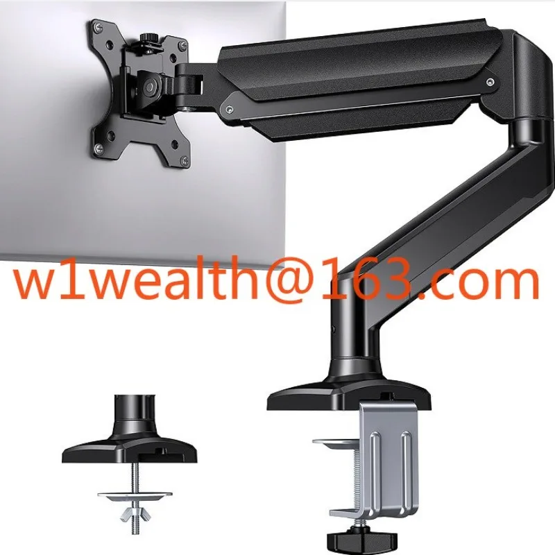 Single Monitor Mount, 13 to 32 Inch Gas Monitor Arm, Adjustable Stand, Vesa Mount with Clamp and Grommet Base