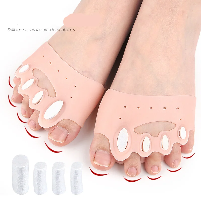 

1/2/5Pair Forefoot Pads Shoe Pad Silicone Insoles Orthopedic Comfortable Shoe Insoles Women Toe separator Foot Care Products