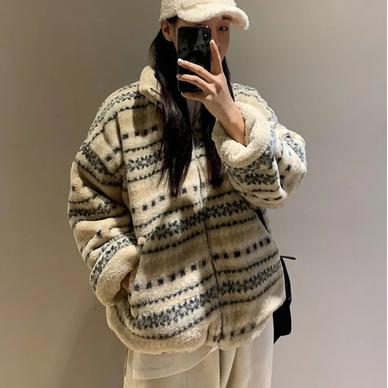 

Women's Fce Lined Cotton Jaet Autumn Winter Double Zipper Color Blo Warm Top Bloggers' Favorite Sweet Girl's Outerwear