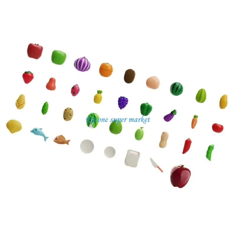 090B Kitchen Play Fruit Cognitive Learning Toy per bambini Sviluppo delle abilità motorie