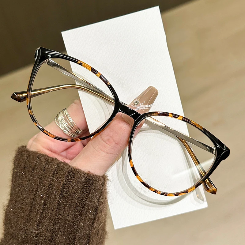 Cat Eye Anti-blaue Brille männer Trendy Myopie Gläser Auge Objektiv Rahmen Flache Licht Gläser Frauen M9010