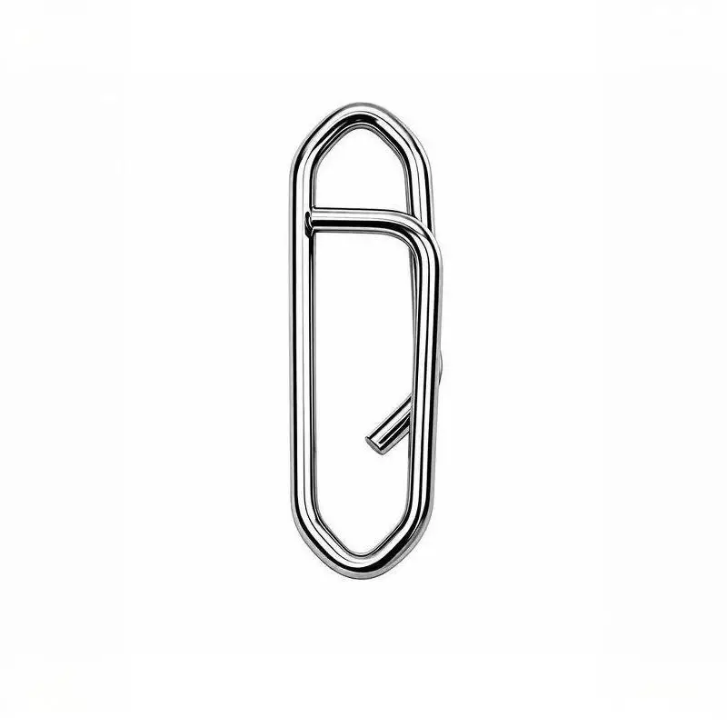 50Pcs Stainless Steel Fishing Quick Snap Clips Rust Proof Fast Bait Lure Connector for Outdoor Fishing Enthusiasts