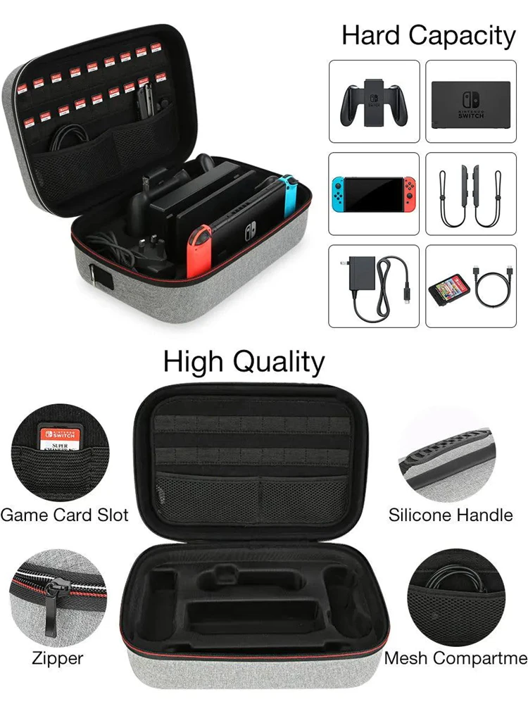 

Полный комплект аксессуаров Nintendo Switch/OLED для консоли коммутатора, контроллера Pro, защитной коробки аксессуаров