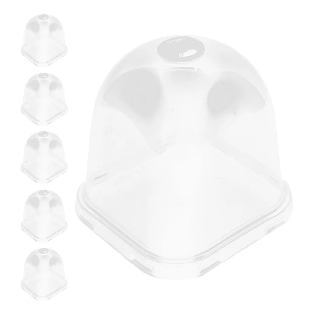 

6Pcs Square Plant Nursery Pot Covers Seedling Domes Indoor Outdoor Use Easy Garden Cloche Dome Protect Winter Plants