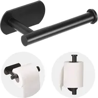 Adhesive Stainless Steel Paper Towel Holder Toilet Roll Paper Holder No Punching Cabinet Storage Bathroom Accessories Tissue rac