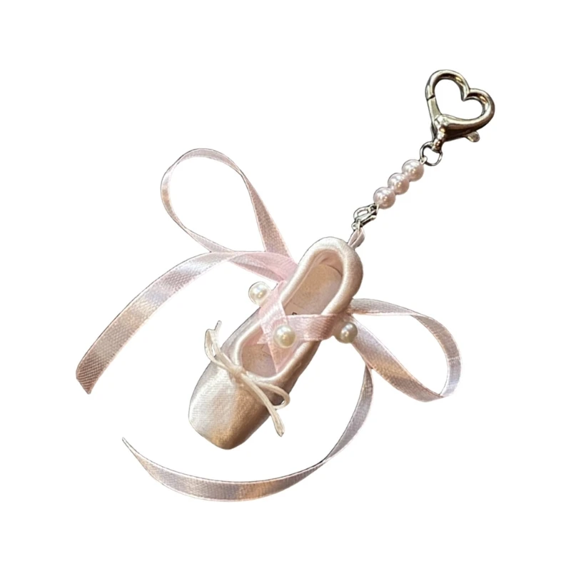 

Charm Ballet Key Holder Accessory Multipurpose with Sturdy Ribbon Detail Fashion Accessory for Trendy Women Ladies