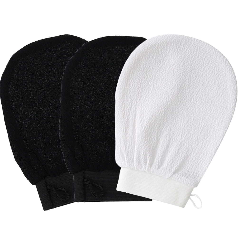 Gants de bain en fibre de viscose moussante réutilisables pour fille, mitaines extensibles pour la peau, prendre la douche, 3 pièces