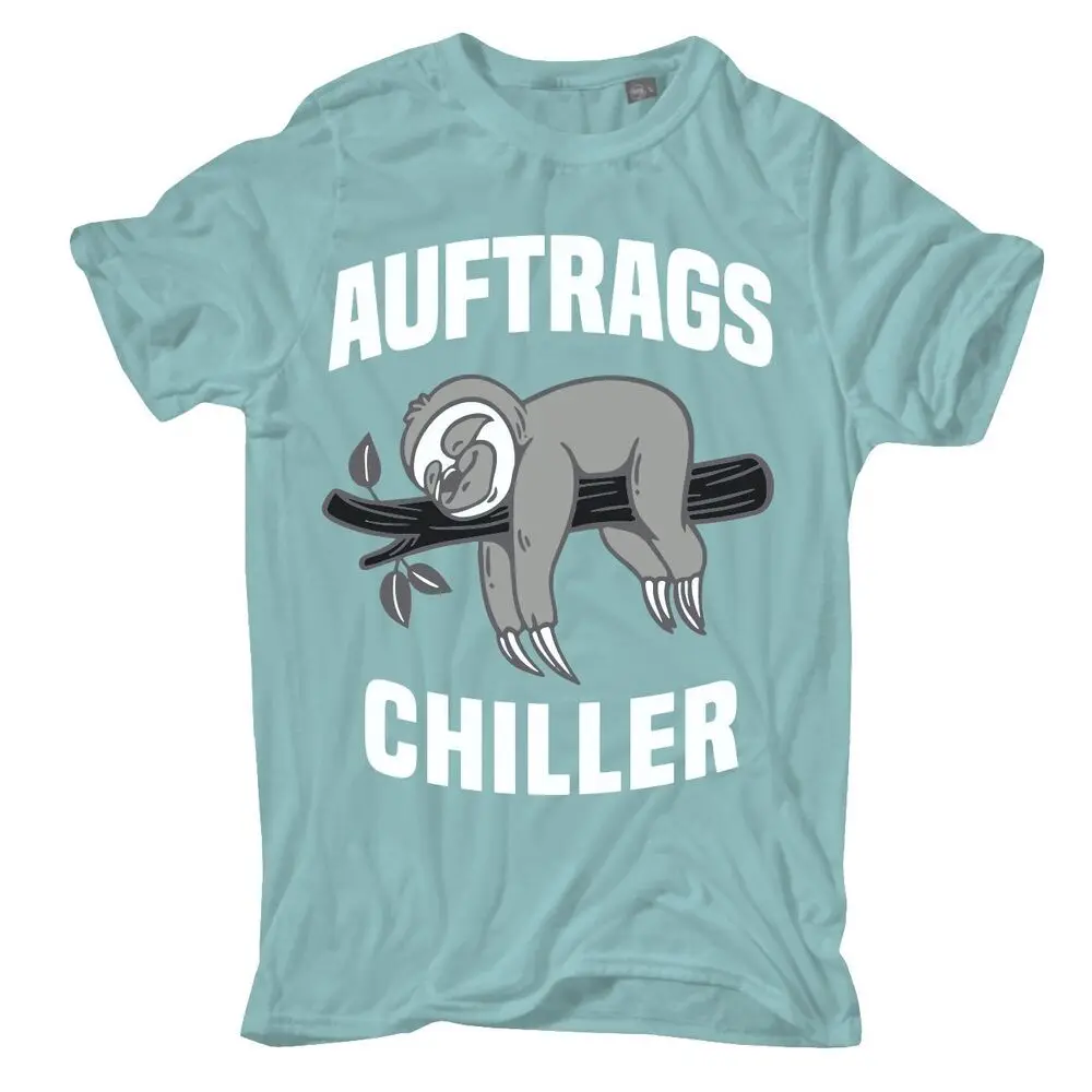 Mens T-shirt Order Chiller Sloth Chillout Funny Saying  High Quality 100%Cotton Short Sleeve