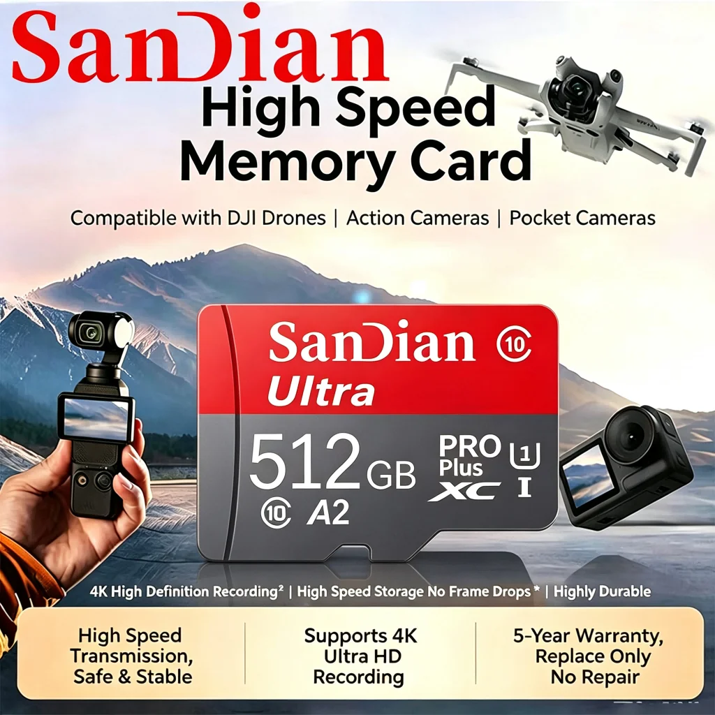 128GB 256GB 64GB Top SD Cards TF Cards Memory Card Micro TF SD Card 8K A2 for Surveillance/Tablet/PC/Nintendo Switch/PC Mac
