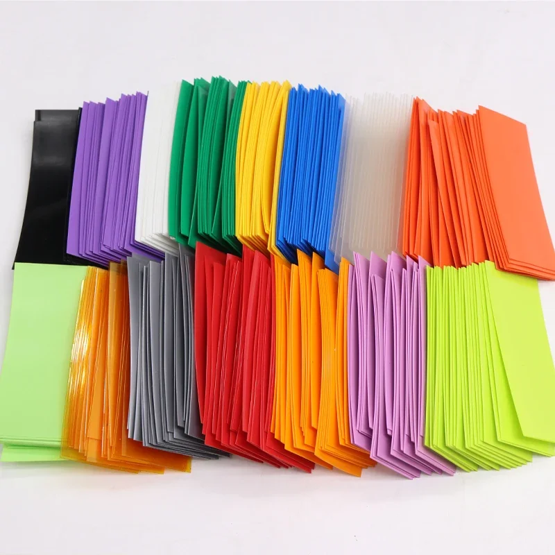 20/100/500pcs 18650 Lipo Battery Wrap PVC Heat Shrink Tube Precut Width 29.5mm x 72mm Insulated Film Protect Case Pack Sleeving