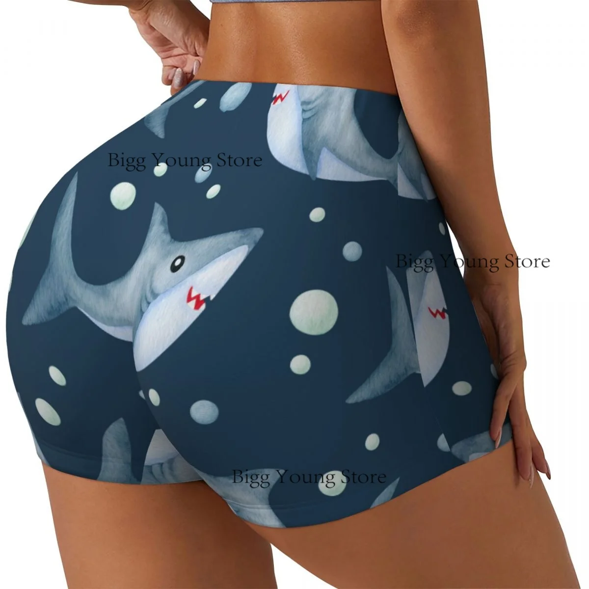 

Женские шорты для йоги в акварельном стиле с подтяжкой ягодиц, удобные шорты для фитнеса и спортзала