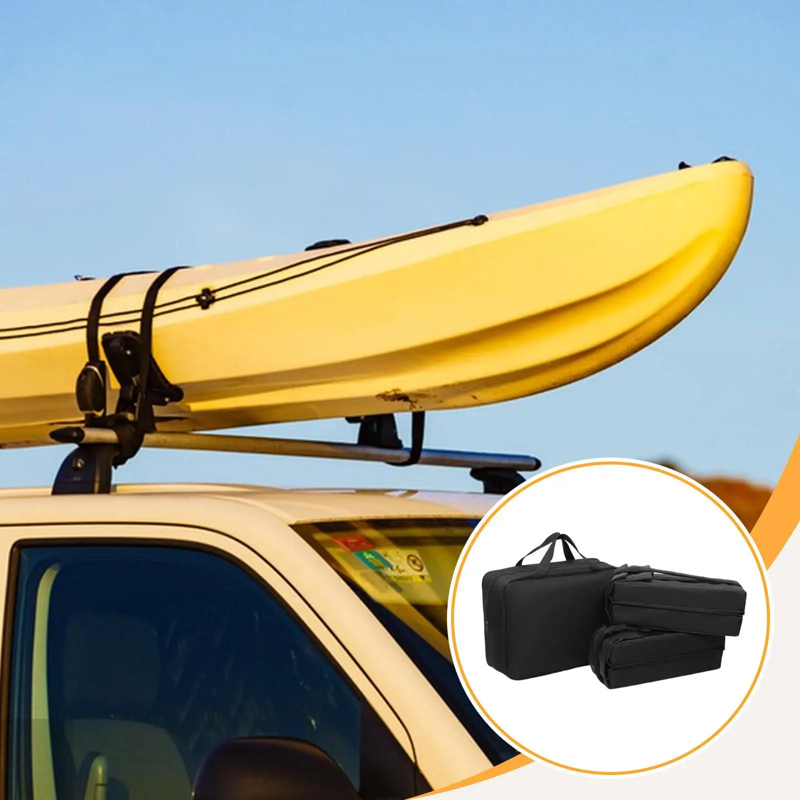 وسادات حامل سقف ناعمة، رف سقف كاياك، خفيف الوزن وقابل للطي، ملحقات السفر، حامل كاياك للوح التزلج على الجليد #1