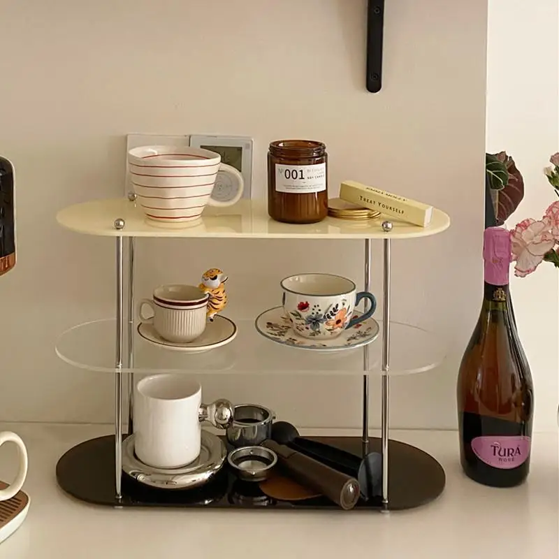 

Ins Style Acrylic Storage Rack Multi-layer Decorative Shelves Desk Organizer Makeup Jewelry Home Kitchen Organization
