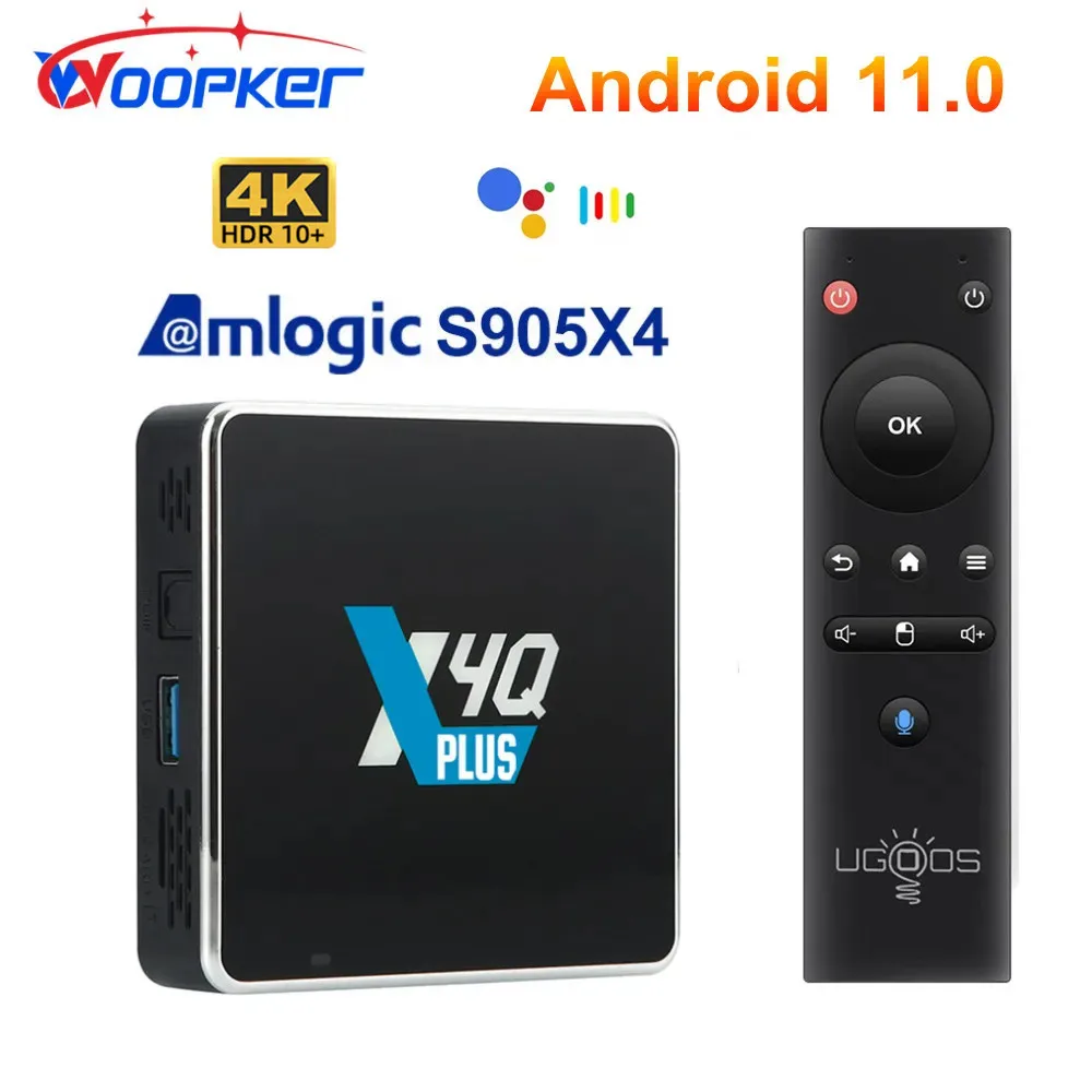 

Ugoos X4Q Pro Smart TV Box Android 11 Amlogic S905X4 LPDDR4 4GB 64GB AV1 HDR 1000M BT5.1 4K Set Top Box X4Q Plus 4GB32GB X4QCube