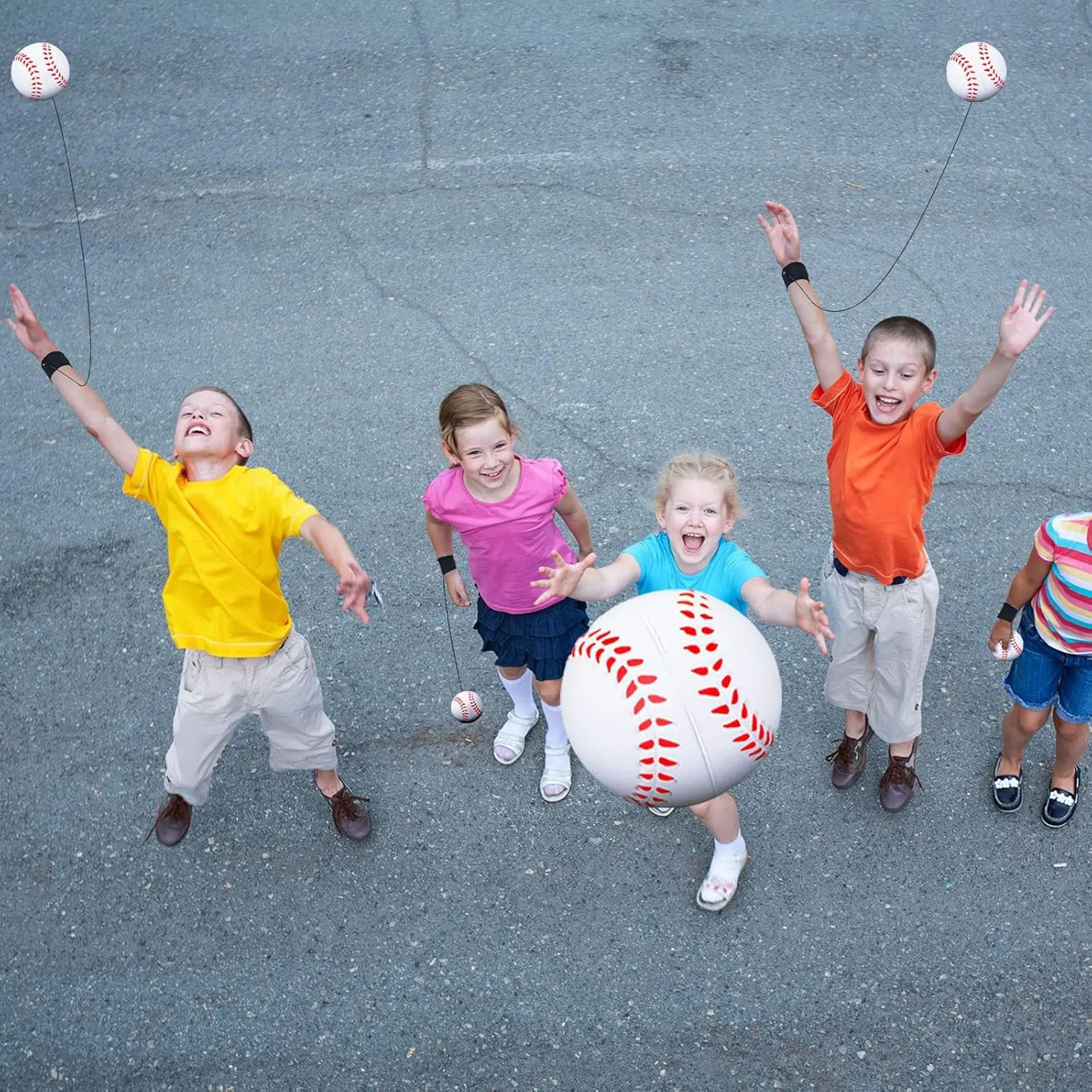 3/6/9 Stück elastische Handgelenk-Ballbänder, Fitnessball für Menschen mittleren und höheren Alters, Schwingball, Handgelenk-Kraftball, Fidget-Toy – Detail 5