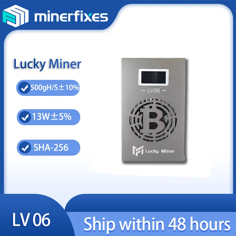 

Lucky miner v6 WIFI Bitcoin Miner 504GH/S 13W LV06 BM1366 SHA256 Home Silent crypto miner BTC miner machine solo miner