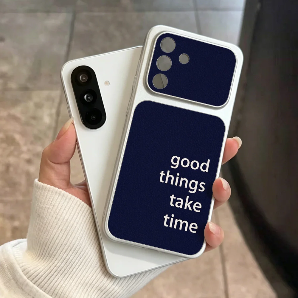 Easy English font TPU phone case suitable for Samsung Galaxy S26 S25 S24 S23 S22 S20 FE/Ultra/Plus anti fall back cover