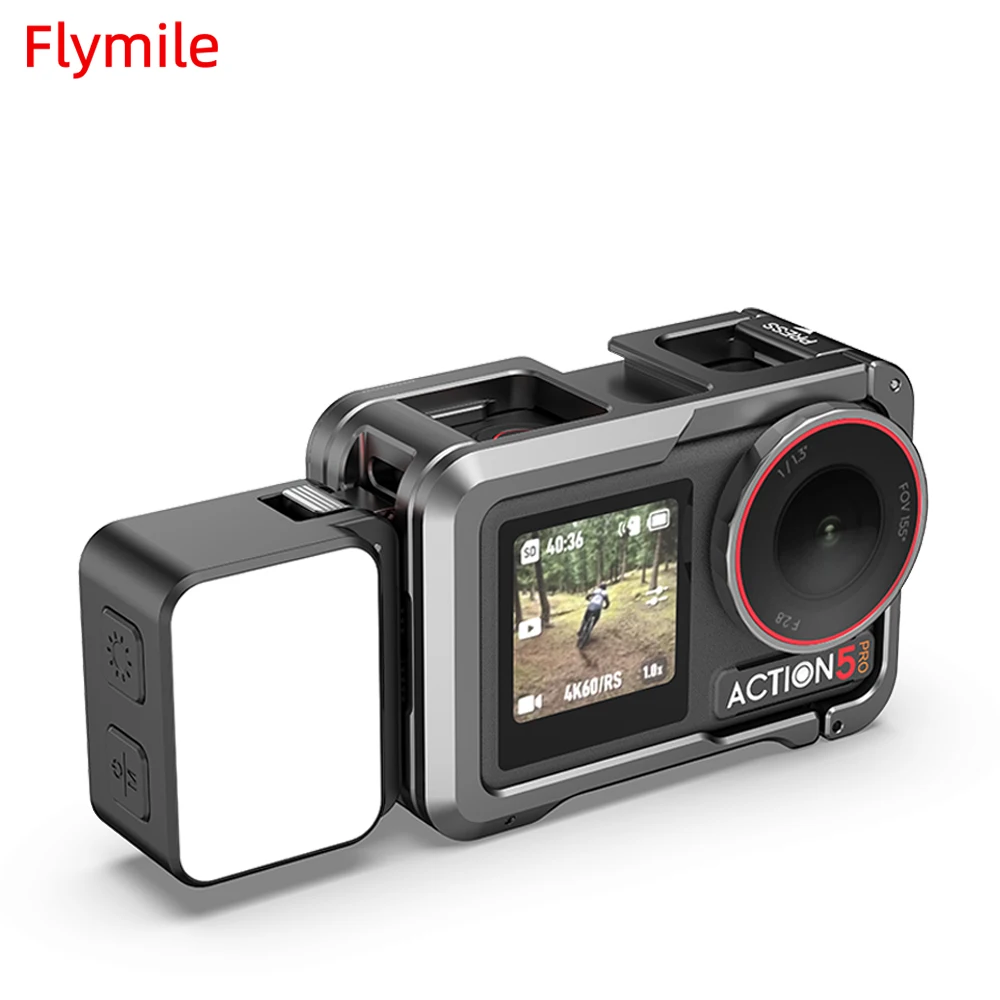 Flymile الفيديو الضوئي أضواء الكاميرا المحمولة 20 حبات لإضاءة التصوير الفوتوغرافي قابلة للشحن ل Gopro/DJI Action 5/Insta360 #1