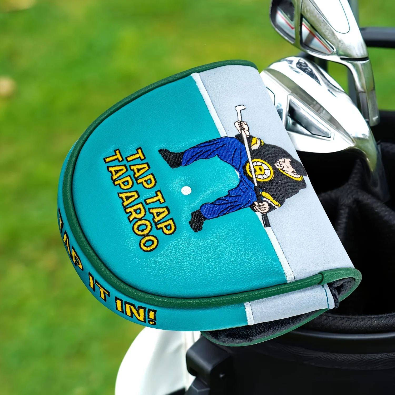 1pc Squatting Little Person Style Golf Club Head Cover / Golf Putter Cover / Golf Mallet Putter Cover / Semi-Circular Putter view 5