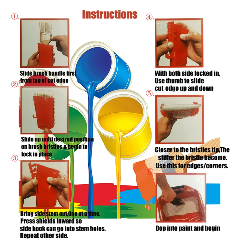 Auxiliary Tools For Brushes Side Comb Design Easy Edging Applied On The Window Frame ABS Paint Edger