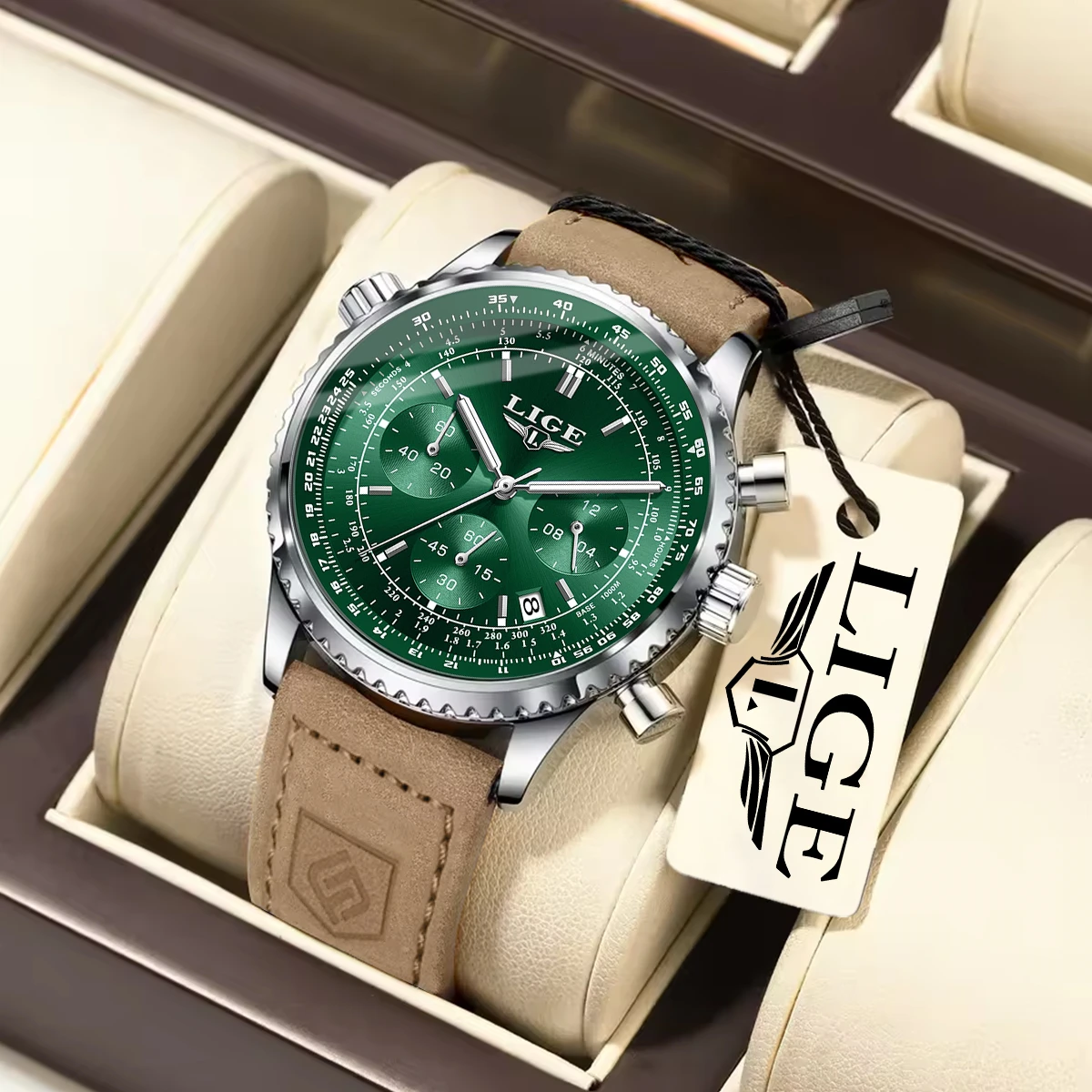 

2026 LIGE Sport Men Wristwatch Waterproof Luminous Date Chronograph Man Watch Stainless Steel Luxury Fashion Quartz Mens Watches