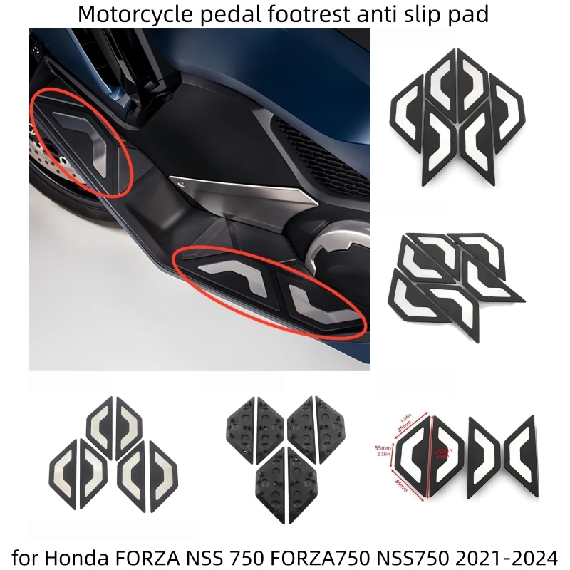 

Motorcycle pedal footrest anti slip pad Foot cushion for Honda FORZA NSS 750 FORZA750 NSS750 2021-2024