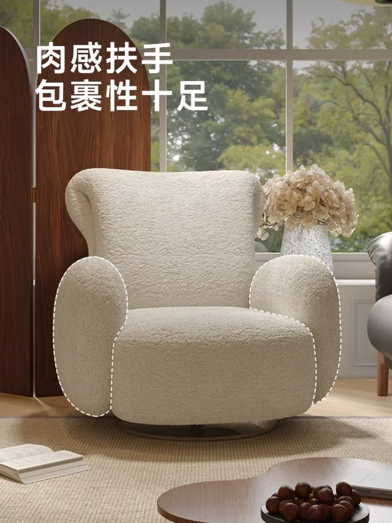 The same ballet chair small apartment single leisure 360 ° rotatable fabric sofa chair