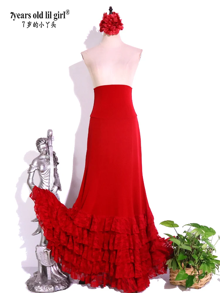 

Dance Dress Original Spanish Flamenco Dance Dress Norwegian Hemp Lace 5 Layers Flounces GZ11