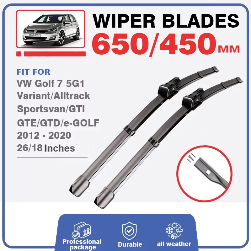 Front Rear Wiper Blades Set For VW Golf 7 5G1 VII MK7 Variant 2012 - 2020 Alltrack Sportsvan GTE GTD GTI R Windscreen Windshield