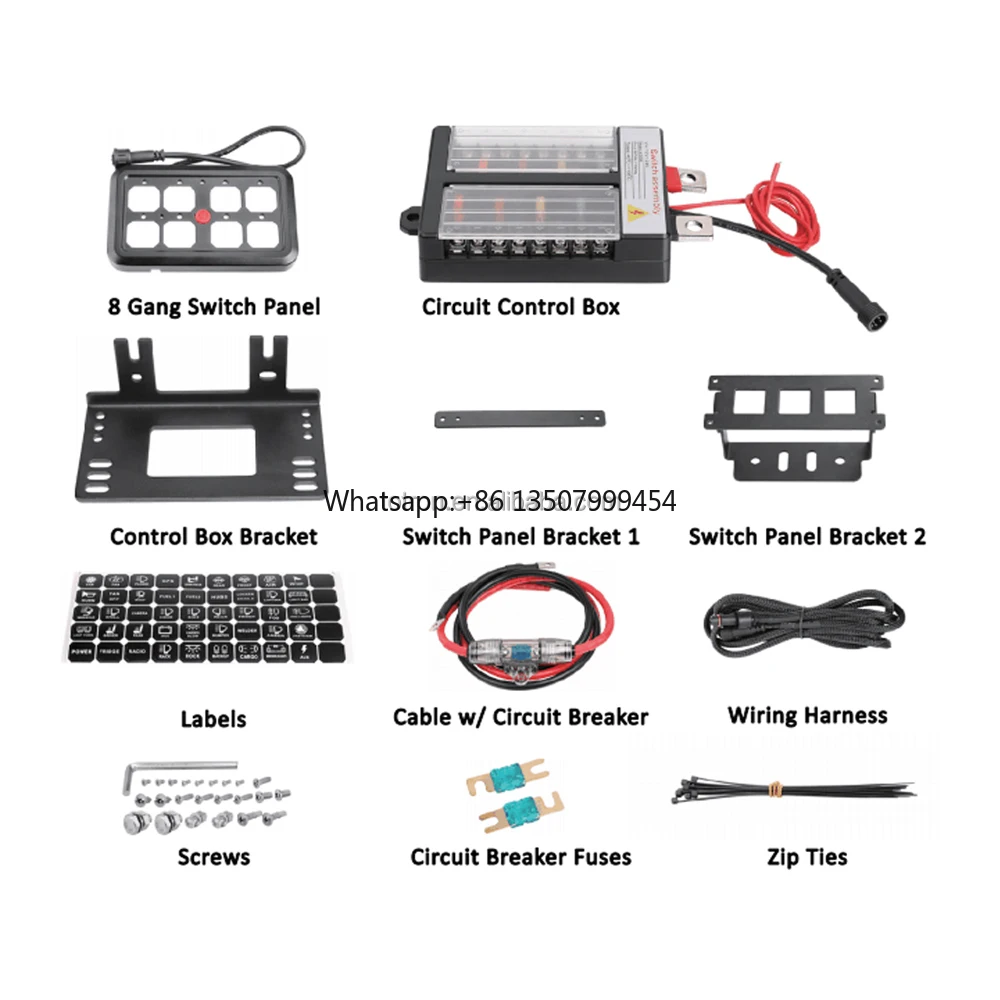 

New 8 Gang Switch Panel 4x4 Switch Pro for Cars Other Car Light Accessories