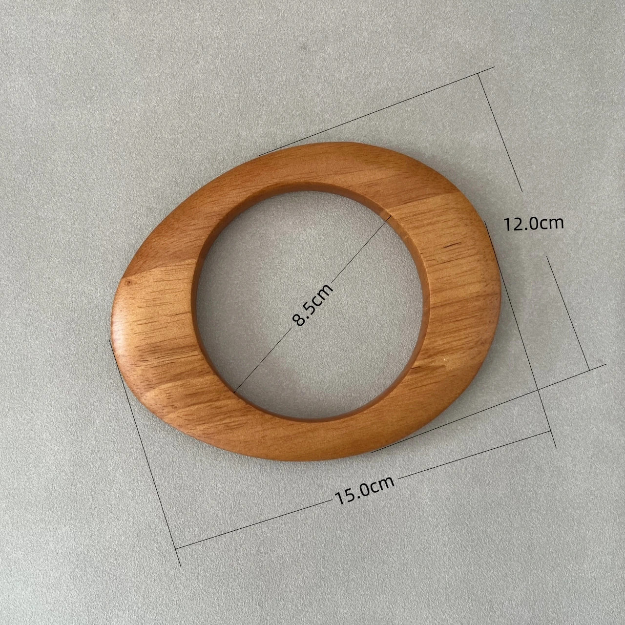 Round Fashion Wooden Handle Bags For Women Polished Wood Dowel Handles Vintage And DIY Handbags With Wood Handles Real Wood