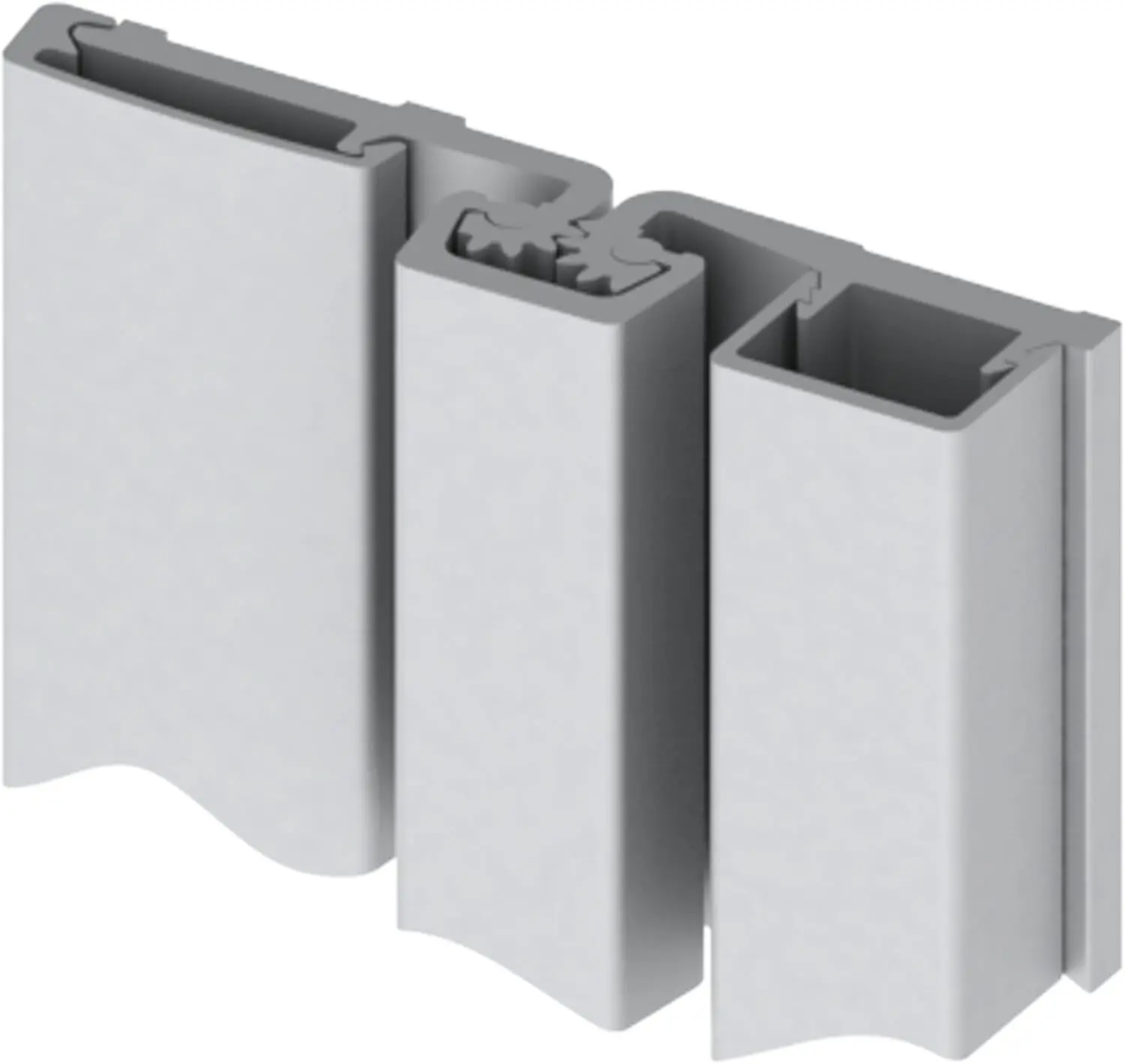 er 780-157 Series Aluminum Heavy Duty Fire Rated Roton Continuous Geared Hinges, Full Surface, Clear Anodized, 83