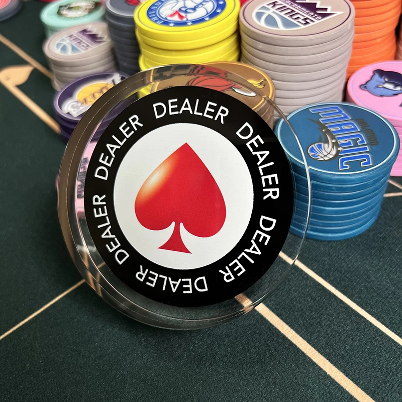 Big Crystal Poker Dealer Button