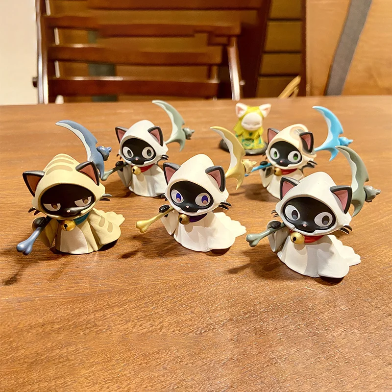 

In Stock Genuine Hma Grim Reaper Cat With Scythe Gothic Style Desk Decor Collection Decoration Ornaments Model Birthday Gifts