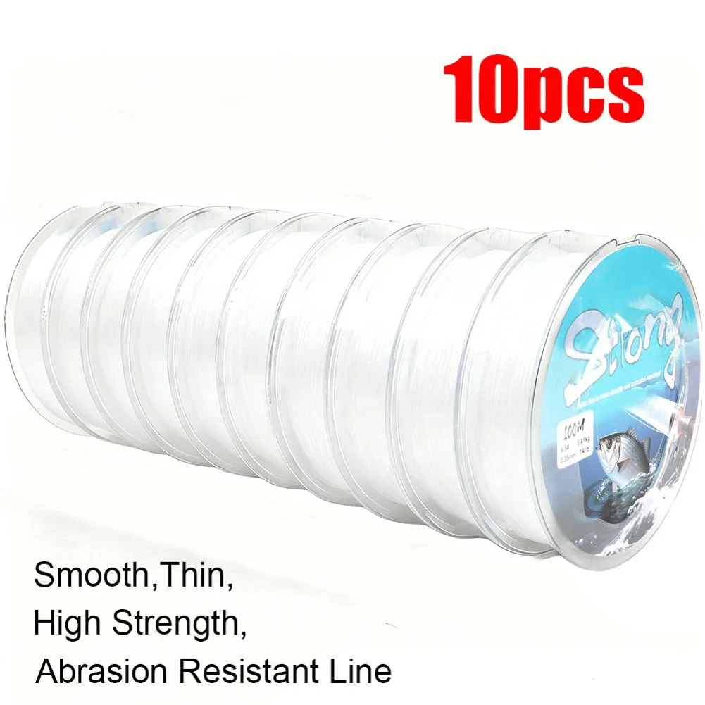 

Монофильная леска, нейлоновая леска для рыболовных поездок, белая устойчивая к истиранию леска, леска, высокая прочность на растяжение