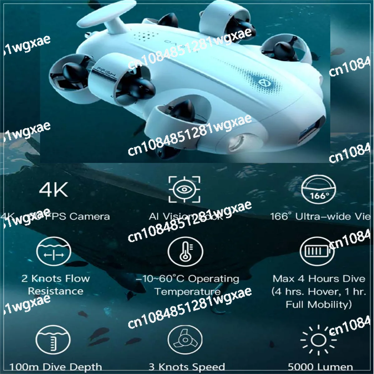 

Подводный роуминг-робот для дайвинга, подводный дрон с поручнем 4K CAMORO C Camolech, новинка 2023, FIFISH V-EVO VR