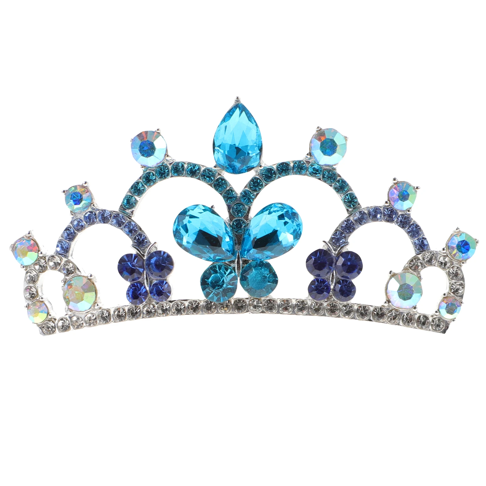 

Crystal Crown Hair Comb Rhinestone Tiaras Kids Birthday Headdress Lightweight Alloy Safe Comfortable Photo Shooting