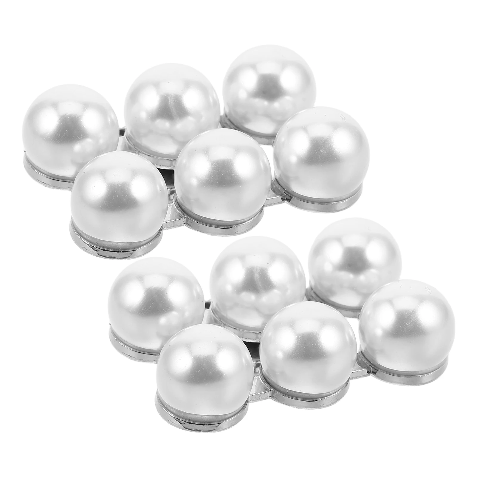 

2Pcs Detachable Shoe Buckle Clips Elegant Pearl Accessories High Heels Wedding Bridal Decor Zinc Alloy Silver for Women