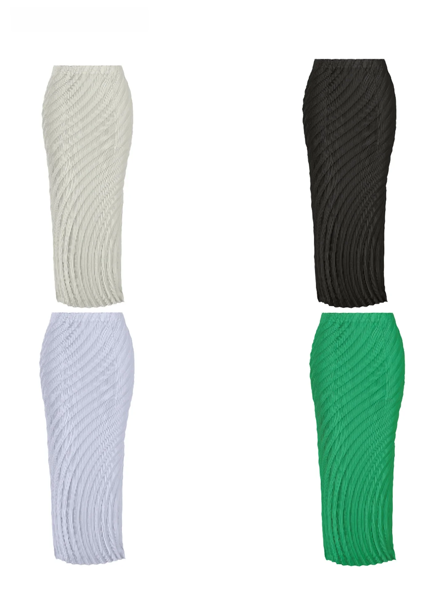 

Простая однотонная юбка-миди с завышенной талией, облегающая, повседневная, из полиэстера, от Three Houses Artistic Creations