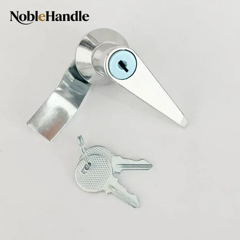MS301-1 Aluminum Alloy Distribution Box Door Lock Zinc Alloy Handle Lock for Electric Cabinet Electrical Equipment Power Box