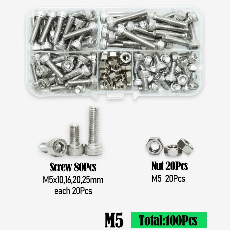 Innen sechs kant schrauben Set m2 m2, 5 m3 m4 m5 m6 m8 2,5 Edelstahl Vollzahn becher kopf Sechs kant Innen sechs kant mutter Maschinen schrauben – Detail 7
