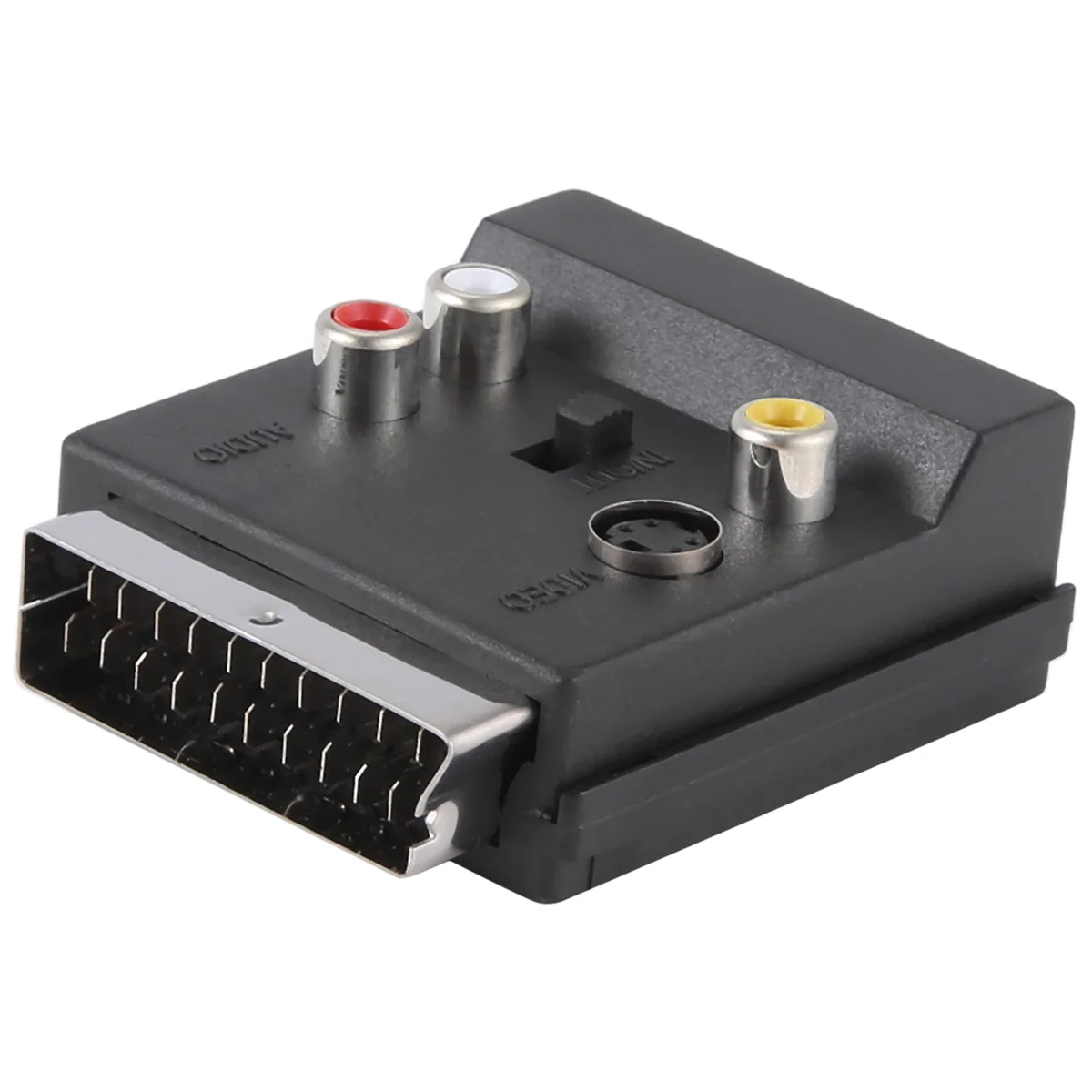 Supernew Newest Switchable Scart Male to Female S-Video 3 RCA Audio Adapter Convector