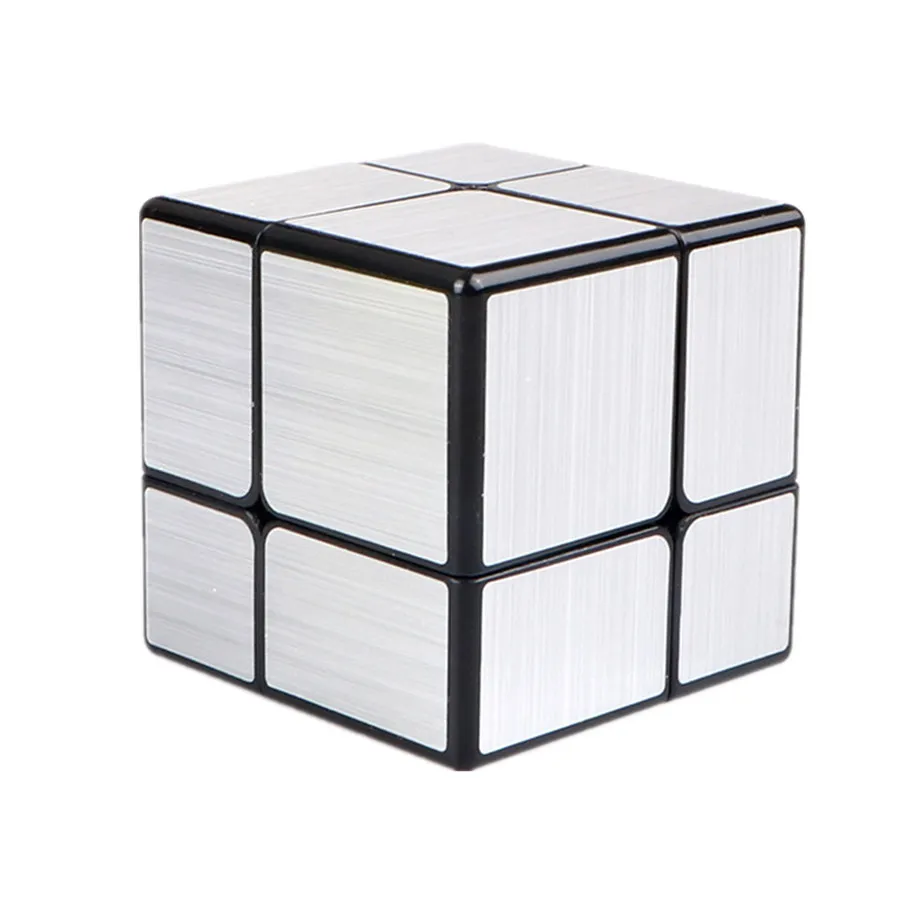 QiYi 2x2 3x3 กระจก Cube Gold Silver Brushed Magic Cube ความเร็วปริศนามืออาชีพ Cubo Magico ของเล่นเด็กบล็อกของขวัญของเล่น
